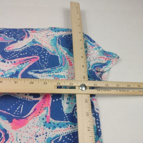 Lilly Pulitzer Womens Scoop Neck T-Shirt Star Fish Print Short Sleeve Tee XS * - Picture 6 of 9